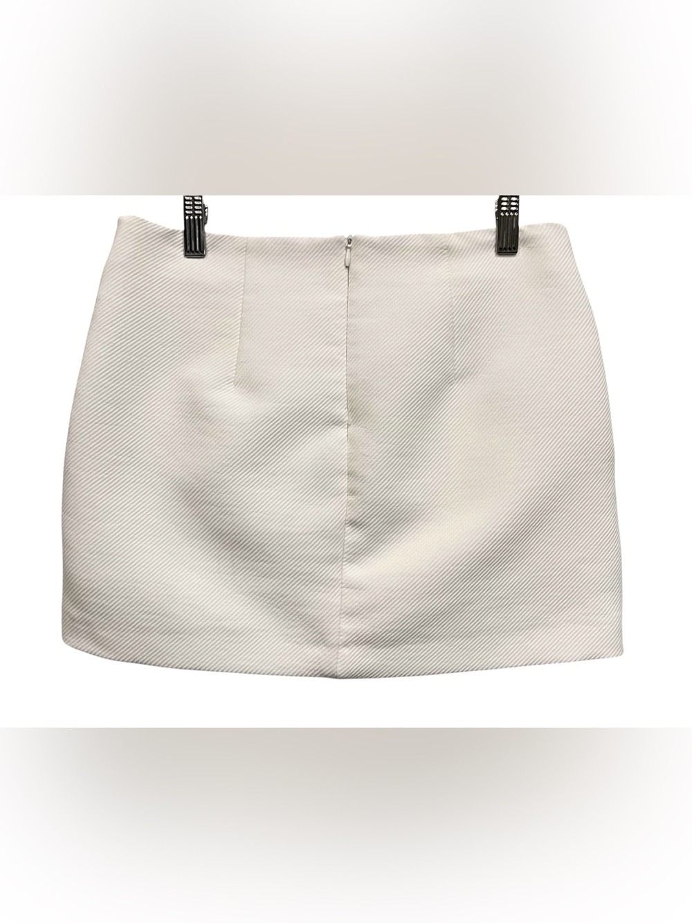 ZARA WHITE ASYMMETRICAL WHITE MINI SKIRT - Picture 3 of 5